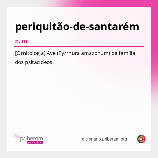 Significado de periquitão-de-santarém
