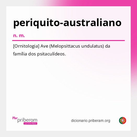 Significado de periquito-australiano