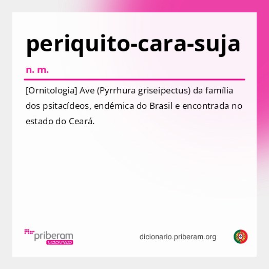 Significado de periquito-cara-suja