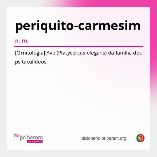 Significado de periquito-carmesim