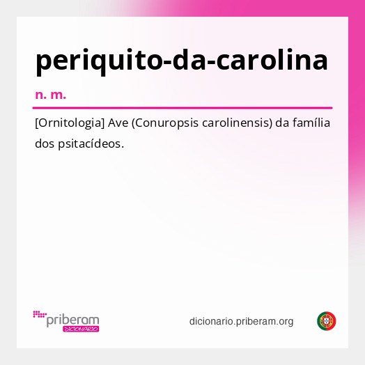 Significado de periquito-da-carolina