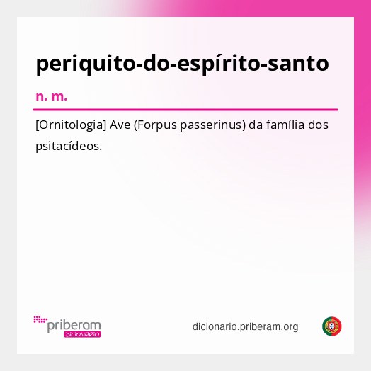 Significado de periquito-do-espírito-santo