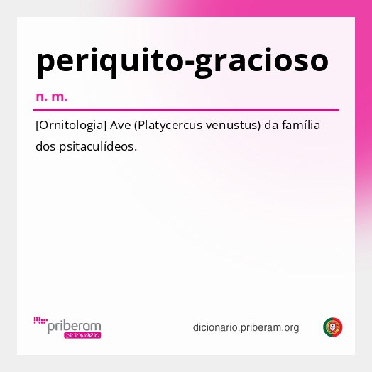 Significado de periquito-gracioso