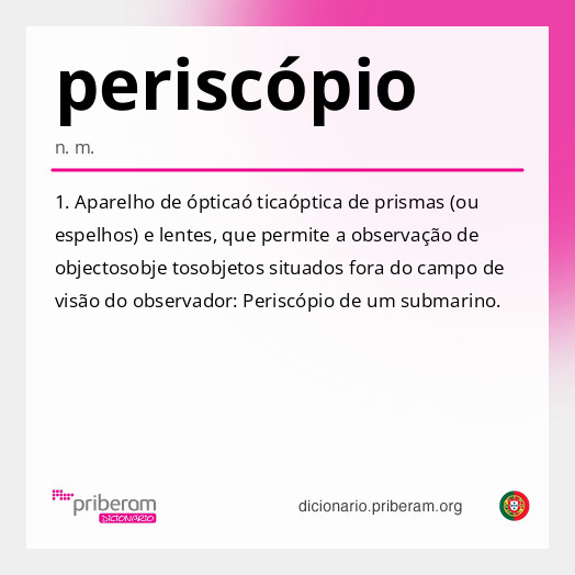 Significado de periscópio