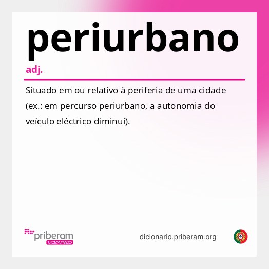 Significado de periurbano