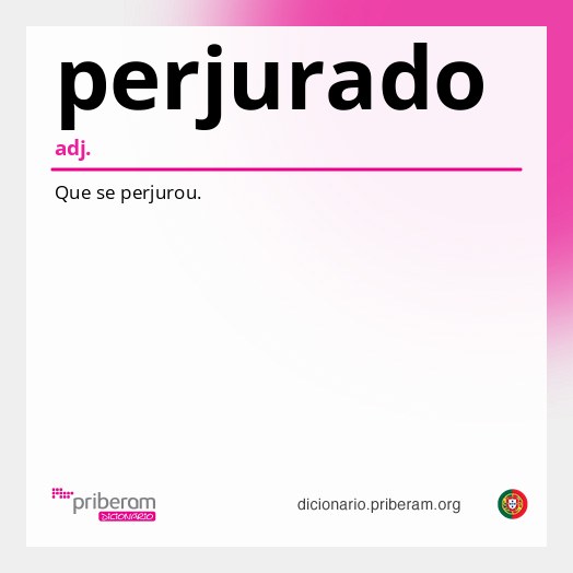 Significado de perjurado