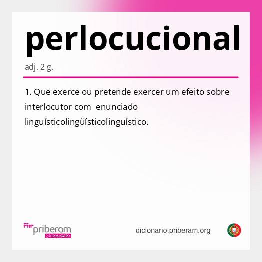Significado de perlocucional