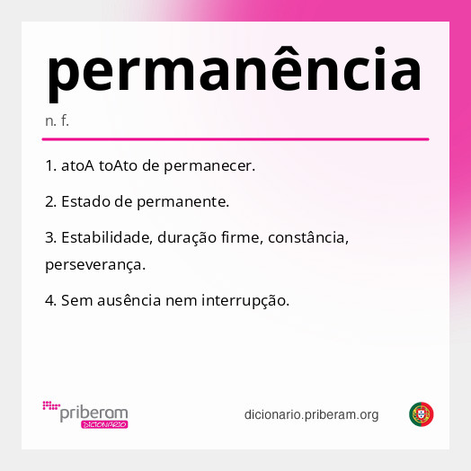 Significado de permanência
