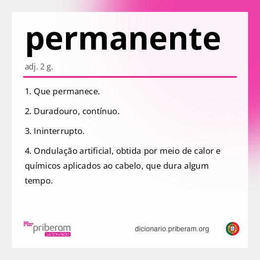 Significado de permanente