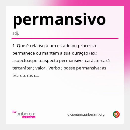 Significado de permansivo