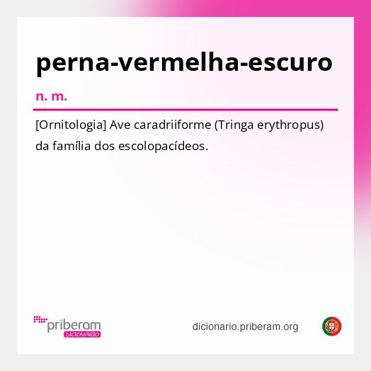 Significado de perna-vermelha-escuro