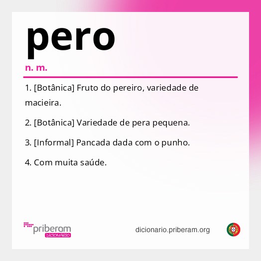 Significado de pero