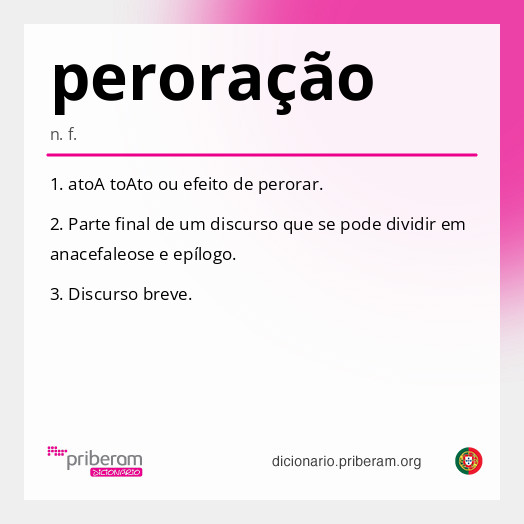 Significado de peroração