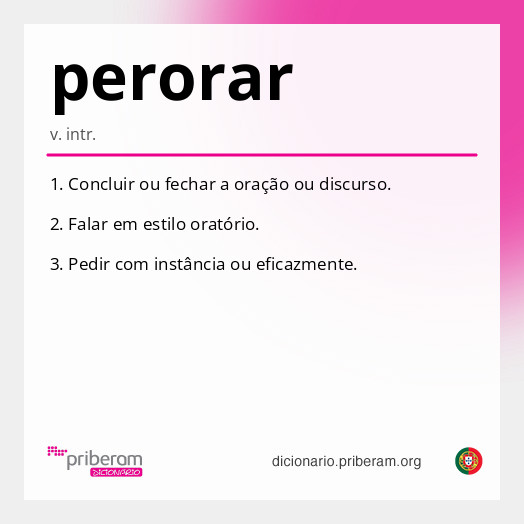 Significado de perorar