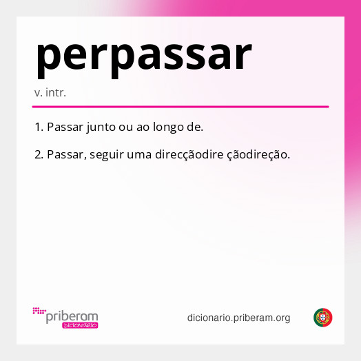 Significado de perpassar