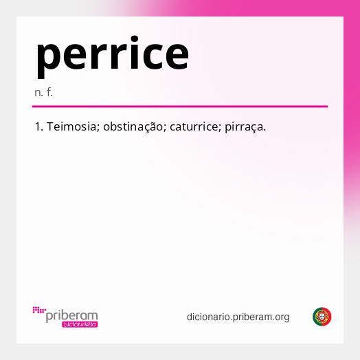 Significado de perrice