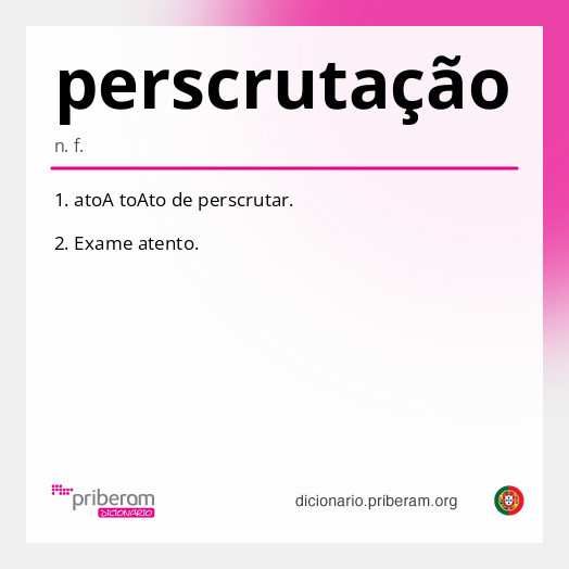 Significado de perscrutação