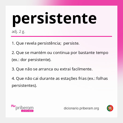Significado de persistente