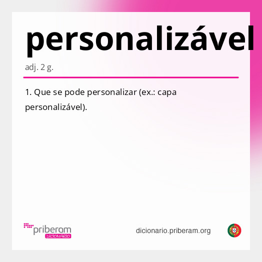 Significado de personalizável