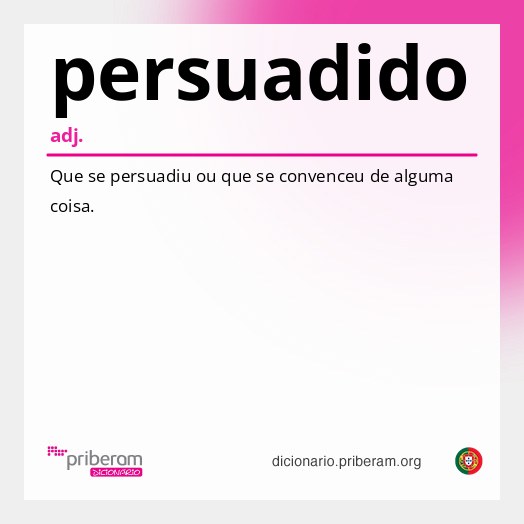 Significado de persuadido