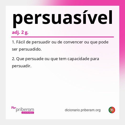 Significado de persuasível