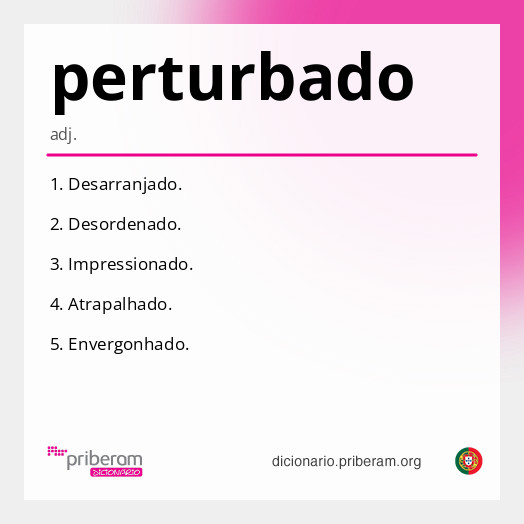 Significado de perturbado