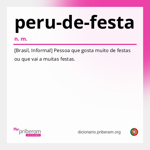 Significado de peru-de-festa