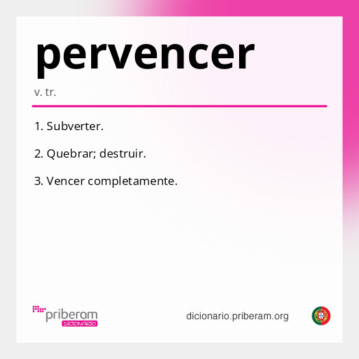 Significado de pervencer