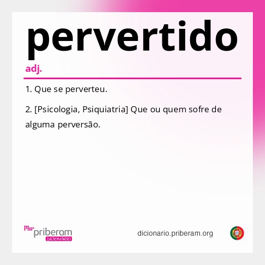 Significado de pervertido
