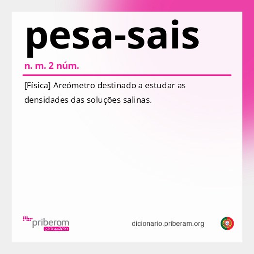 Significado de pesa-sais