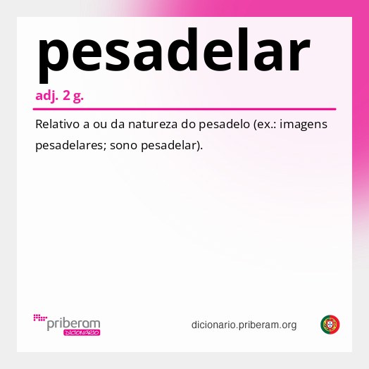 Significado de pesadelar