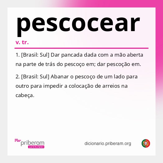 Significado de pescocear