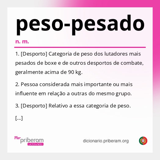Significado de peso-pesado