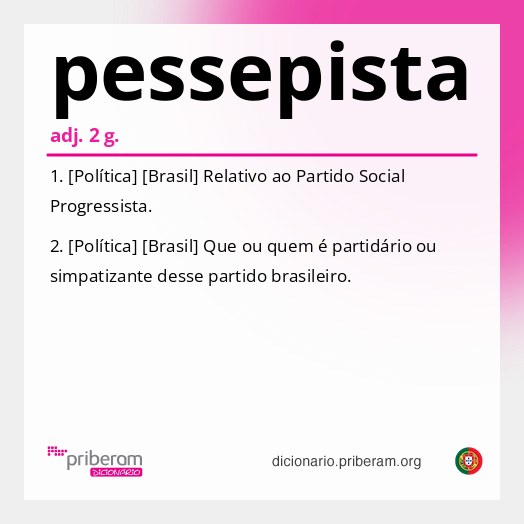 Significado de pessepista