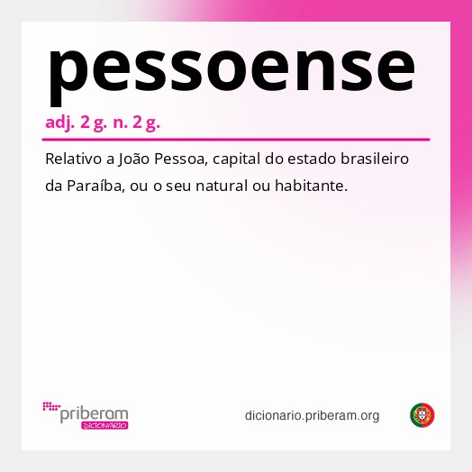 Significado de pessoense