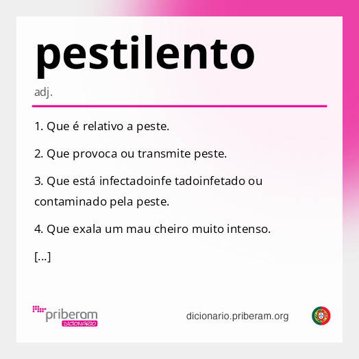Significado de pestilento