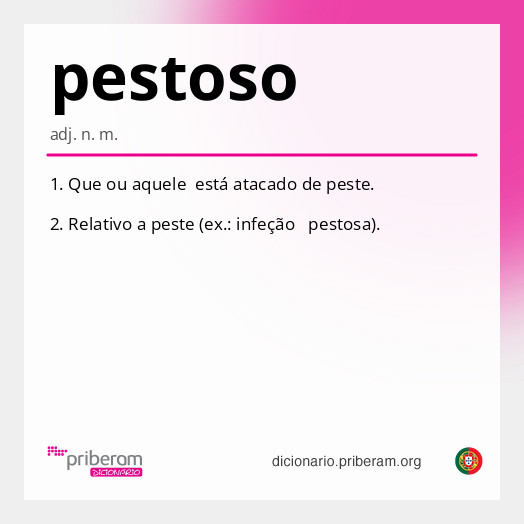Significado de pestoso