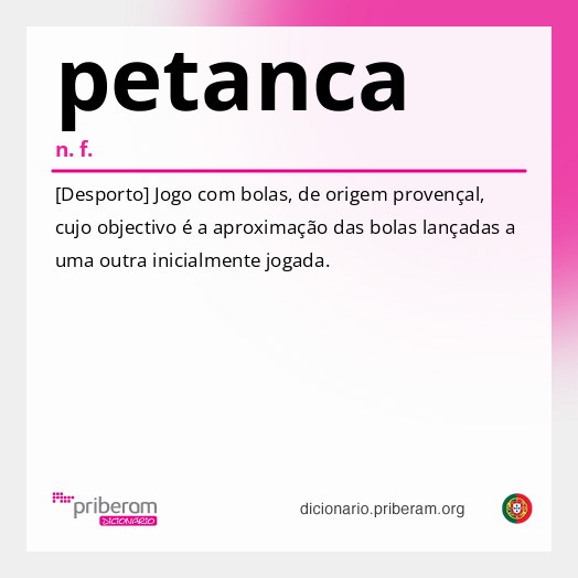 Significado de petanca