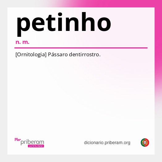 Significado de petinho