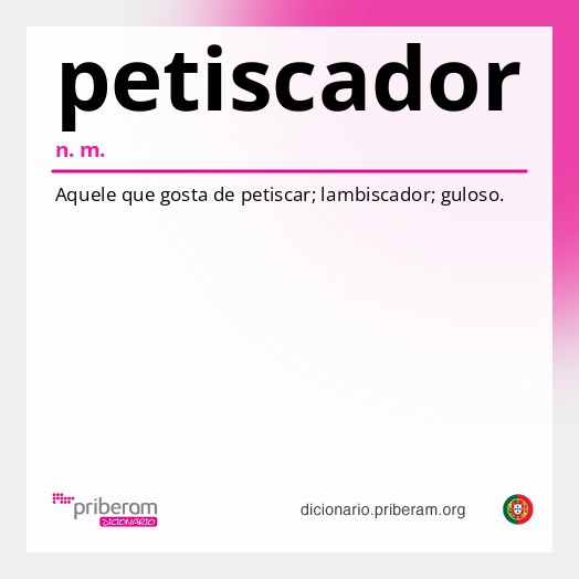 Significado de petiscador