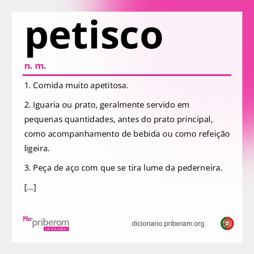 Significado de petisco