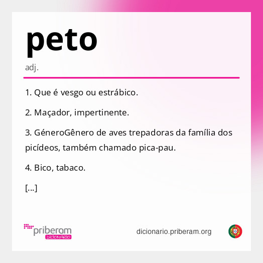 Significado de peto