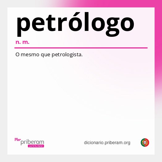 Significado de petrólogo
