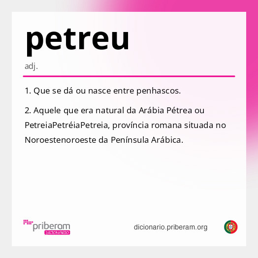 Significado de petreu