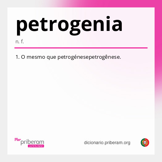 Significado de petrogenia