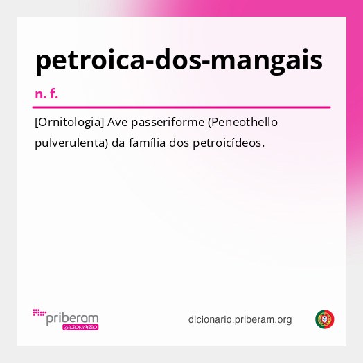 Significado de petroica-dos-mangais