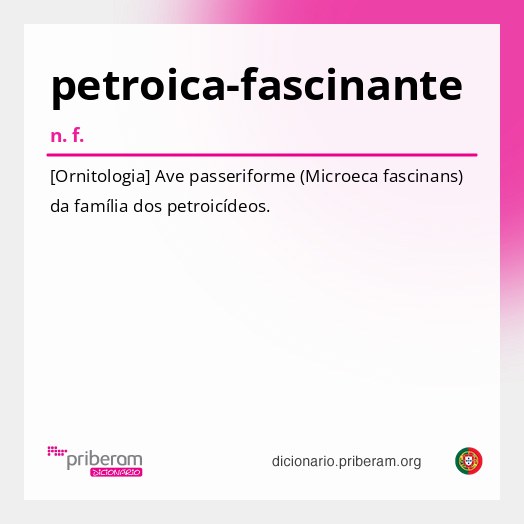 Significado de petroica-fascinante