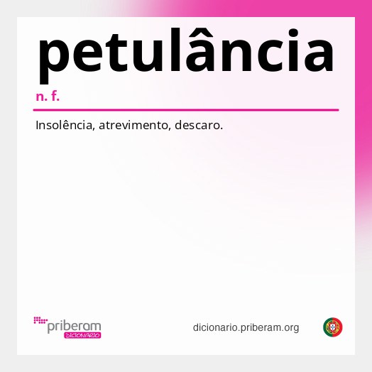 Significado de petulância