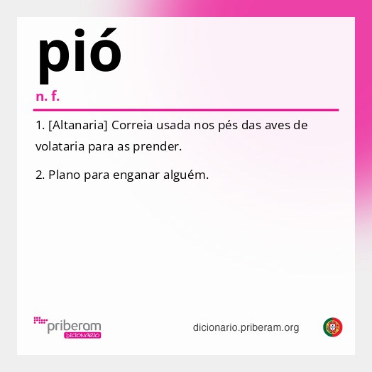 Significado de pió