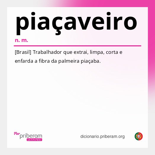 Significado de piaçaveiro